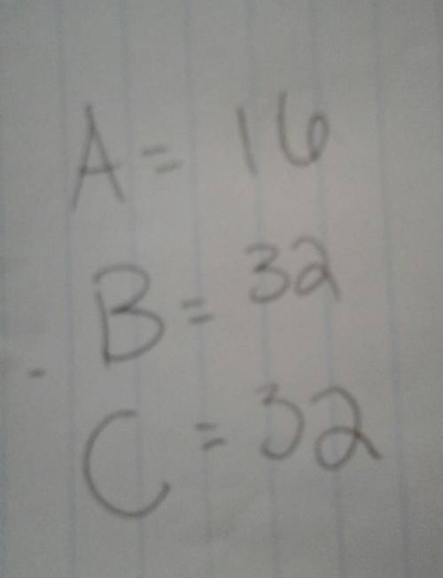 What are the degrees in a,b, and c?