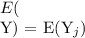 E({\overline}{Y}) = E(Y_{j})