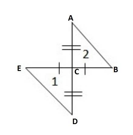 Which triangle congruence theorem could be used to show triangle 1 is congruent to triangle 2
