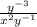 \frac{y^{-3}}{x^2y^{-1}}