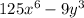 125x^6-9y^3