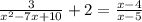 \frac{3}{x^2-7x+10}+2= \frac{x-4}{x-5}