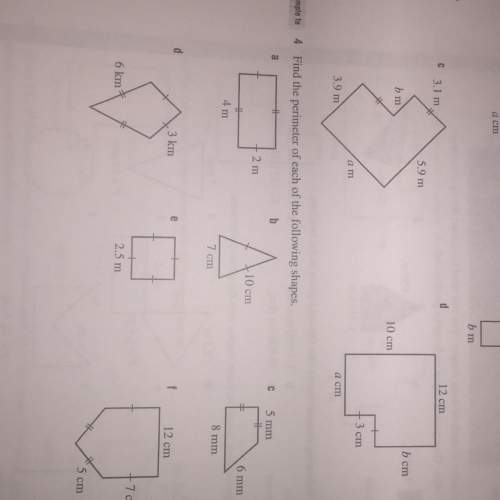 Find the perimeter of the following shapes.
