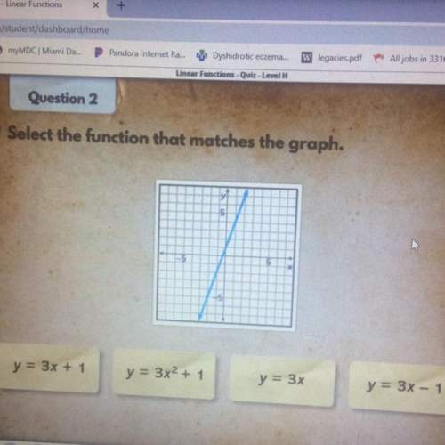 Me answer this question question 2) select the function that matches the graph