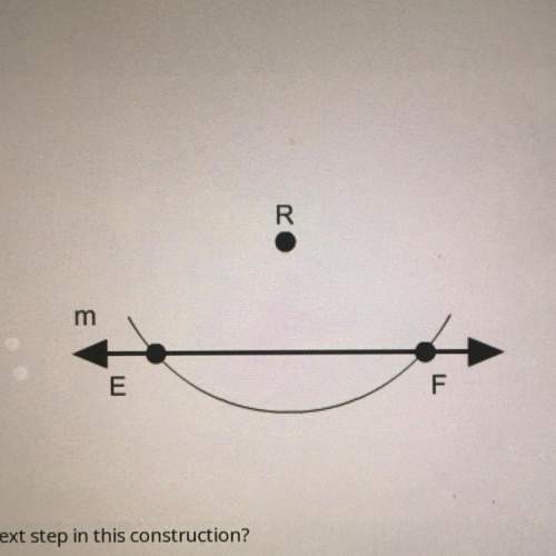 What is the next step in this construction? a. measure the distance from point r to point e using a