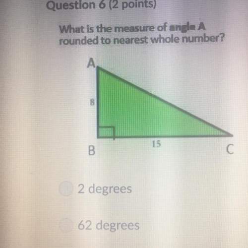 What is the measure of angle a rounded to nearest whole number
