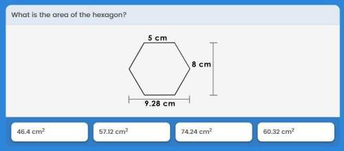 Need asap! : )what is the area of the hexagon? (see image below)