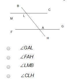 What angle pair is matched with ∠mla to make alternate interior angles?