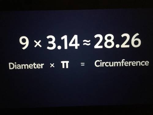 Find the circumference of a circle that has a diameter of 9 mm.