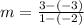 m=\frac{3-(-3)}{1-(-2)}