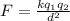 F=\frac{kq_1q_2}{d^2}