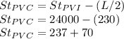 St_{PVC}=St_{PVI}-(L/2)\\St_{PVC}=24000-(230)\\St_{PVC}=237+70\\