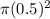 \pi (0.5)^2