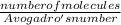 \frac{number of molecules }{Avogadro's number}