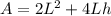 A=2L^2+4Lh