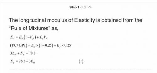 For a continuous and oriented fiber-reinforced composite, the moduli of elasticity in the longitudin