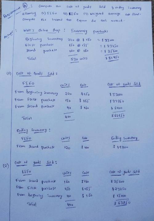 Problem 5-19A Effect of different inventory cost flow methods on financial statements LO 5-1 The acc