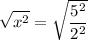 $\sqrt{ x^{2}}= \sqrt{\frac{5^2}{2^2}}