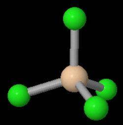 The molecule SiCl4 has what kind of shape?