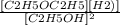 \frac{[C2H5OC2H5] [H2)]}{[C2H5OH]^2}