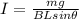 I=\frac {mg}{BLsin\theta}