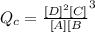 Q_c=\frac{[D]^2[C]}{[A][B}^3}