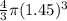\frac{4}{3}  \pi (1.45)^{3}