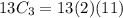 13C_3 = 13(2)(11)