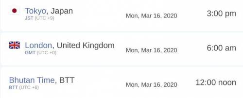 I am time of the day. I am in London when it is 3:00 PM in Tokyo. Assume that Tokyo is 3 hours ahead