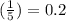 (\frac{1}{5} ) = 0.2