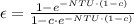 \epsilon = \frac{1-e^{-NTU\cdot(1-c)}}{1-c\cdot e^{-NTU\cdot (1-c)}}