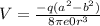 V = \frac{-q (a^{2} -b^{2} )}{8\pi e0 r^{3} }