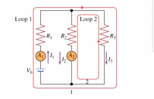 Apply the junction rule to the junction labeled with the number 1 (at the bottom of the resistor of