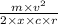 \frac{ m\times v^2}{2\times x\times c\times r }