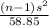 \frac{ (n-1)s^{2}}{58.85 }