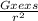 \frac{Gx e x s}{r^{2} }