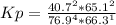 Kp = \frac{40.7^{2}*65.1^{2}}{76.9^{4}*66.3^{1}}