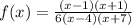 f(x)=\frac{(x-1)(x+1)}{6(x-4)(x+7)}