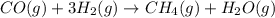 CO(g)+3H_2(g)\rightarrow CH_4(g)+H_2O(g)