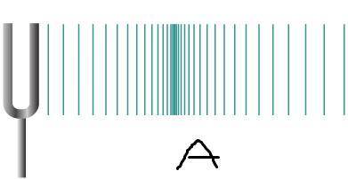 The diagrams show the sound waves produced in one second from various tuning forks. Which sound wave