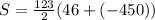 S = \frac{123}{2}(46+ (-450))