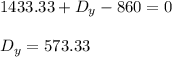 1433.33+D_y-860=0\\\\D_y=573.33