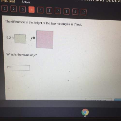 What is the difference in the height of the two rectangles is 7 feet what is the value of the y