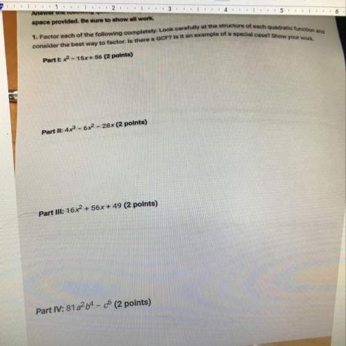 1. factor each of the following completely. look carefully at the structure of each quadratic functi