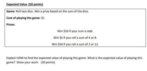 Explain how to find the expected value of playing this game. what is the expected value of playing t