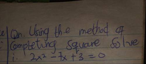 Using the method of completing square slove x
