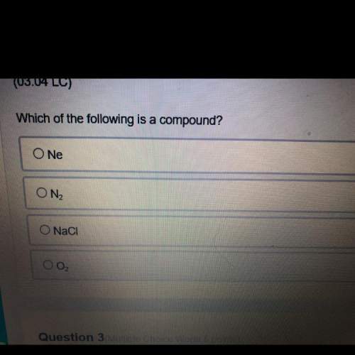 (brainliest)  which of the following is a compound?  a) ne b) n2