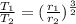 \frac{T_1}{T_2}=(\frac{r_1}{r_2})^\frac{3}{2}