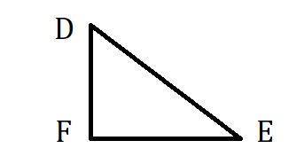In the right triangle shown, DF=EF=3. How long is DE