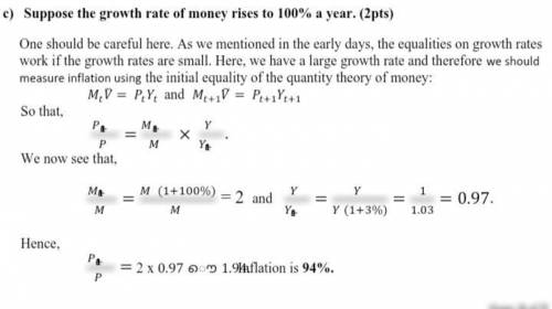 Suppose velocity is constant, the growth rate of real GDP is 3% per year, and the growth rate of mon